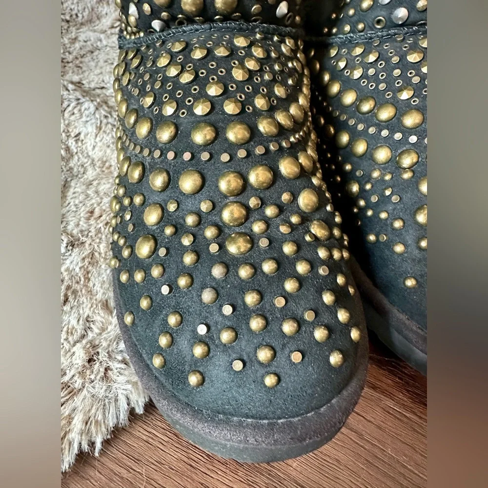 UGG X Jimmy Choo Vintage Studded Mandah Limited Edition Boots !RARE! Size 8 - Picture 6 of 16